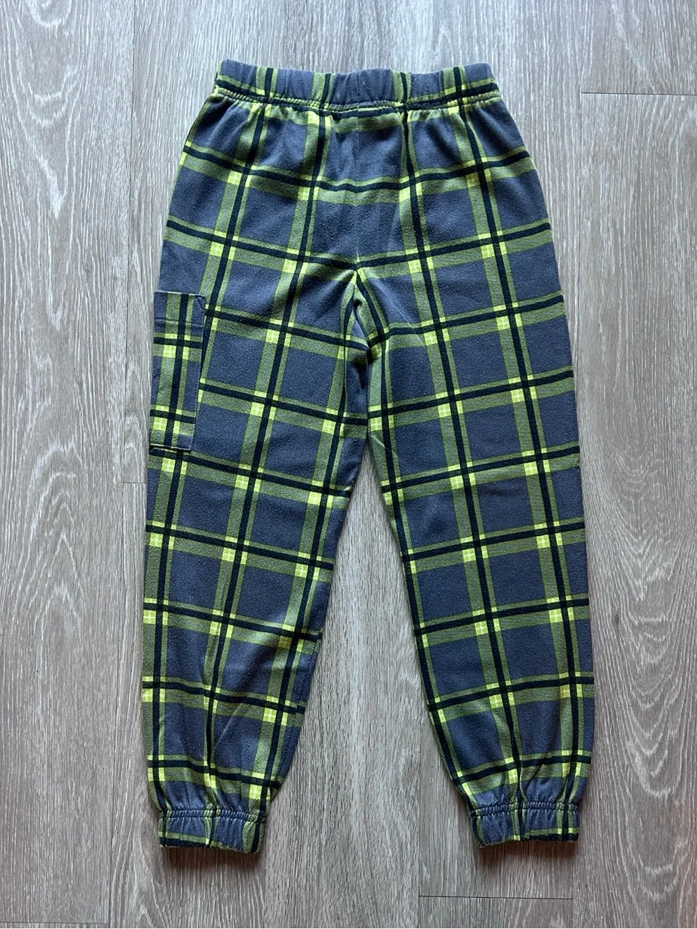 Thereabouts Boys Gamer Pajama Set Black Neon Plaid Size S 8